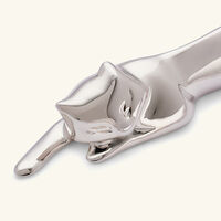 christofle gallia dog cat knife rests silver plated