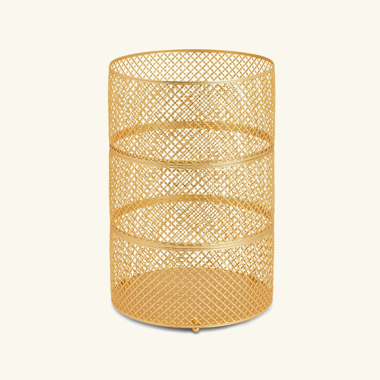 villari firenze waste basket gold