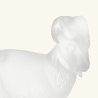 lalique goat sculpture clear