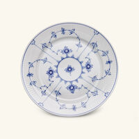 royal copenhagen blue fluted plain dessert plate round white 22cm