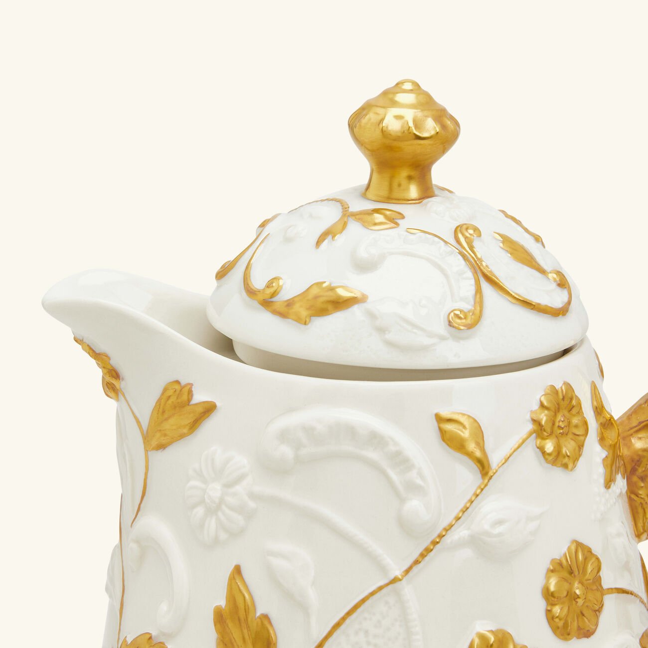 villari taormina coffee   tea pot gold