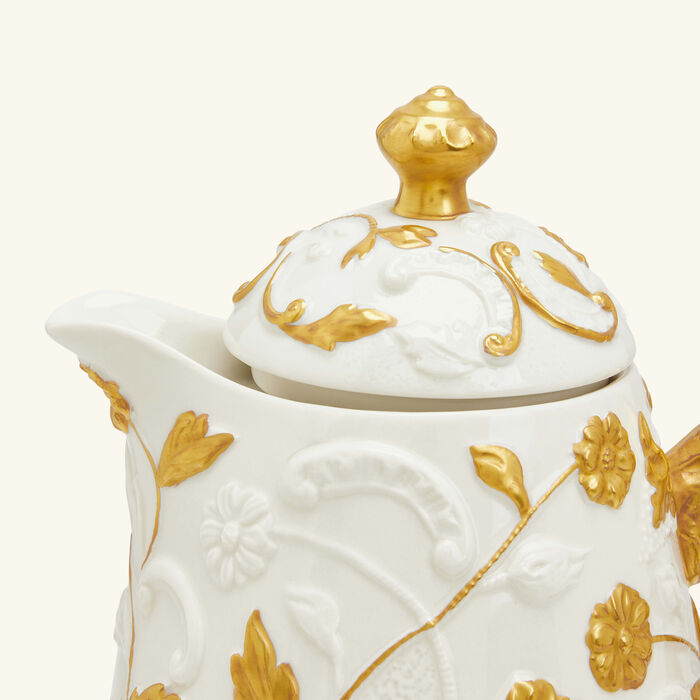villari taormina coffee   tea pot gold