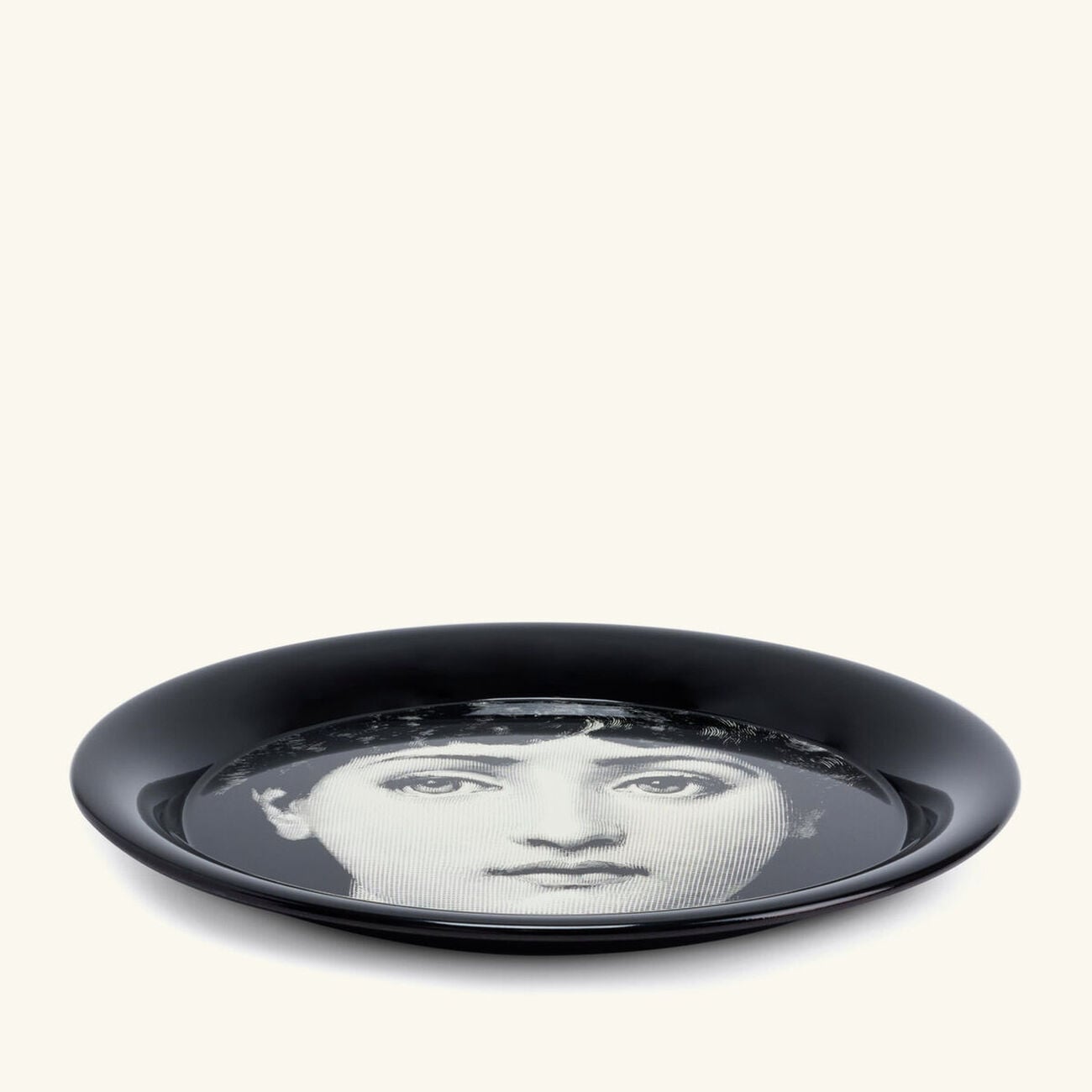 Tema e Variazioni no.1 Tray Round Large Grey Limited Edition fornasetti tema e variazioni no 1 tray round large grey limited edition
