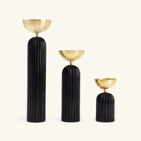 ira udaipur aadya diya tea light holder set black