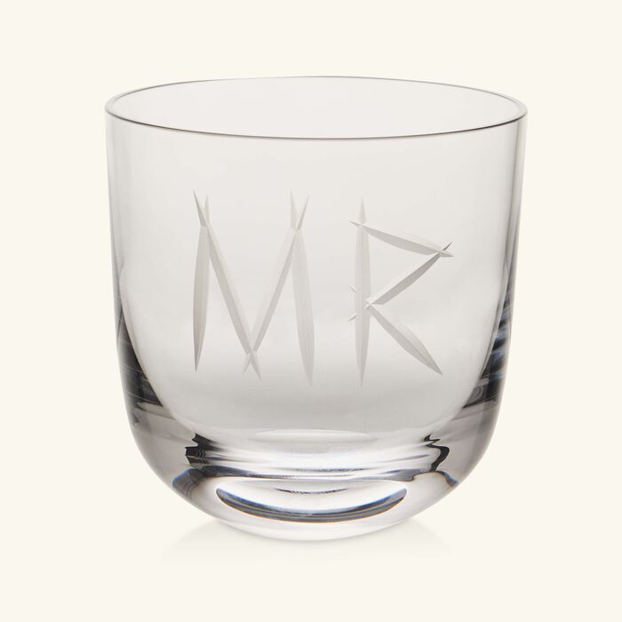 ruckl abc mr drinking glass clear