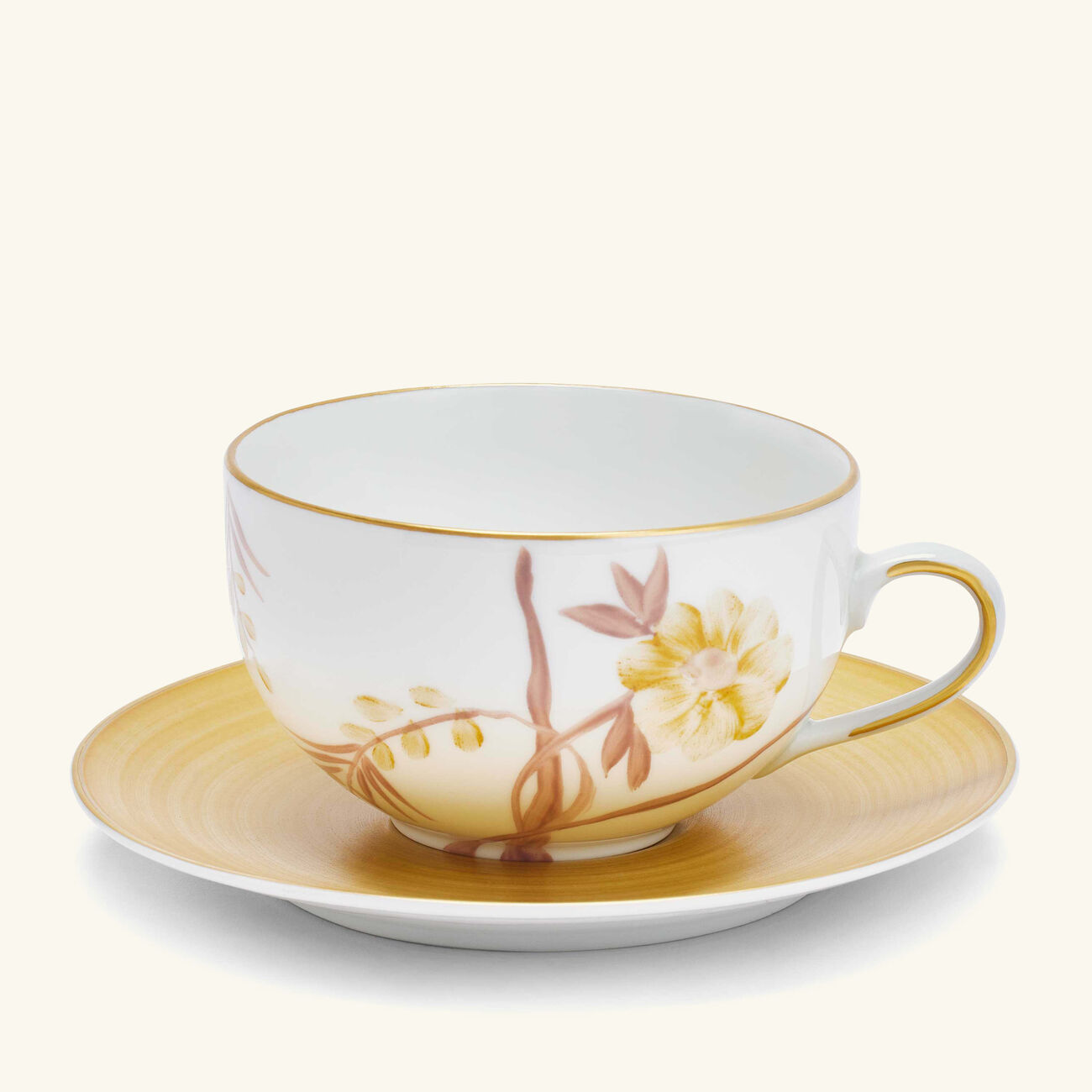 marie daage bouquet de vie tea cup saucer gold