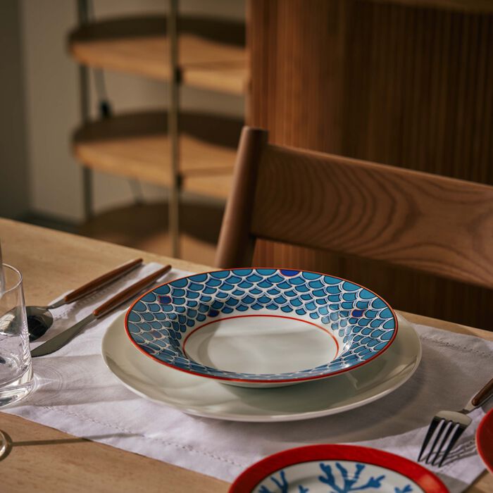 pinto paris lagon soup plate blue 22cm