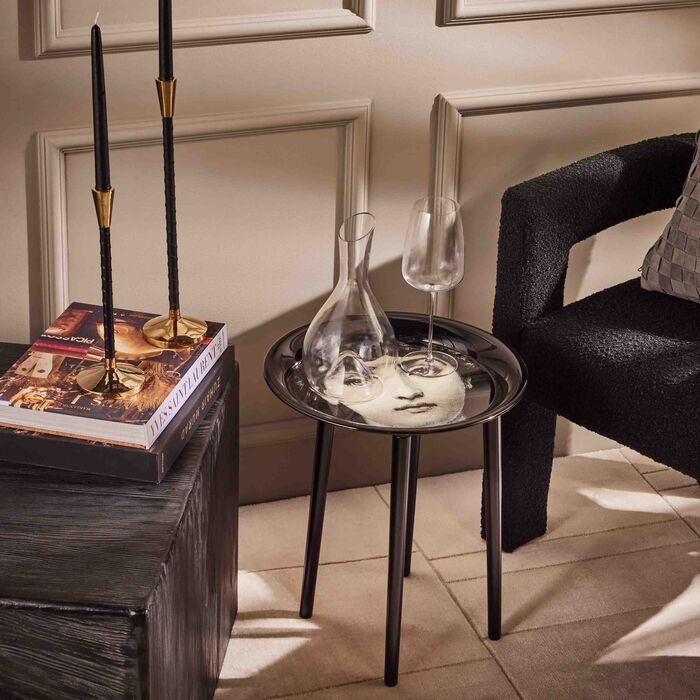 fornasetti tray holder black