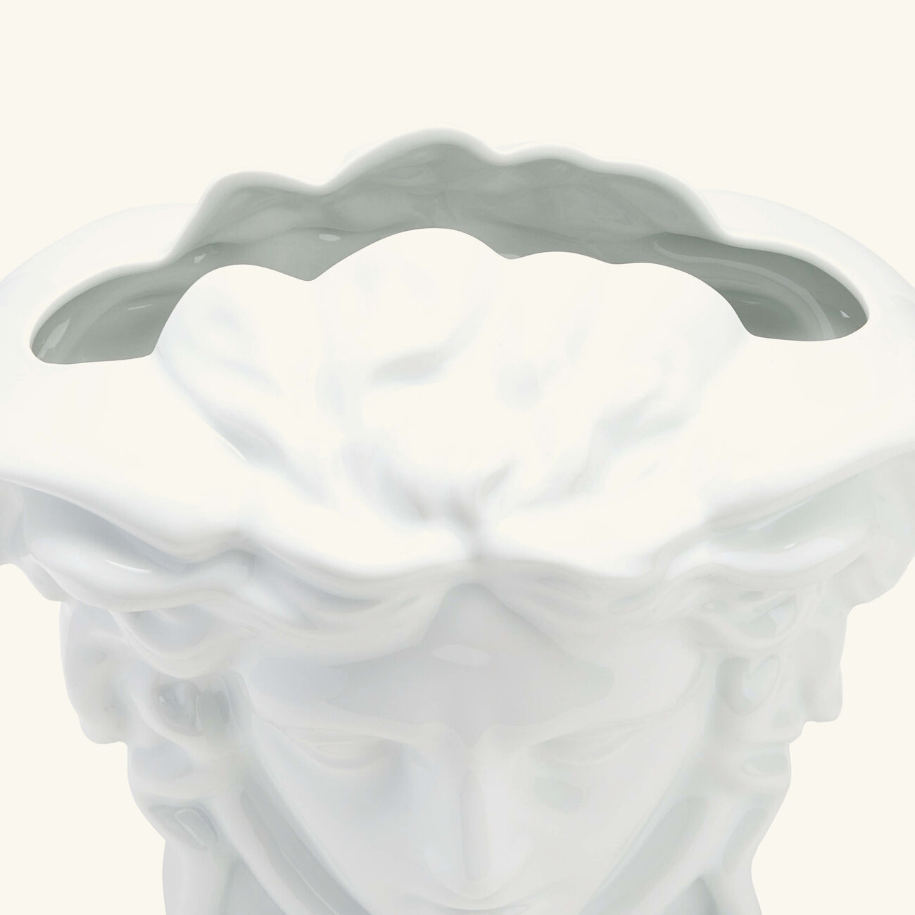 versace medusa grande vase medium white