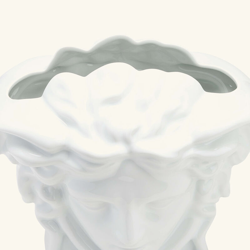 versace medusa grande vase medium white