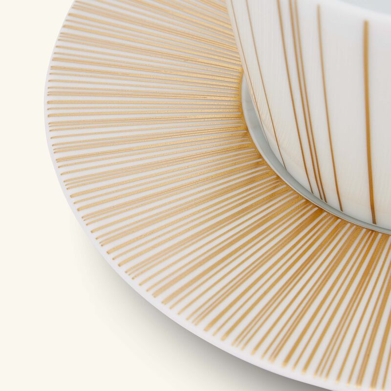 bernardaud sol tea cup saucer gold