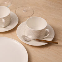 ZIG ZAG Tea Cup & Saucer White Set of 2 missoni home zig zag tea cup saucer white set of 2