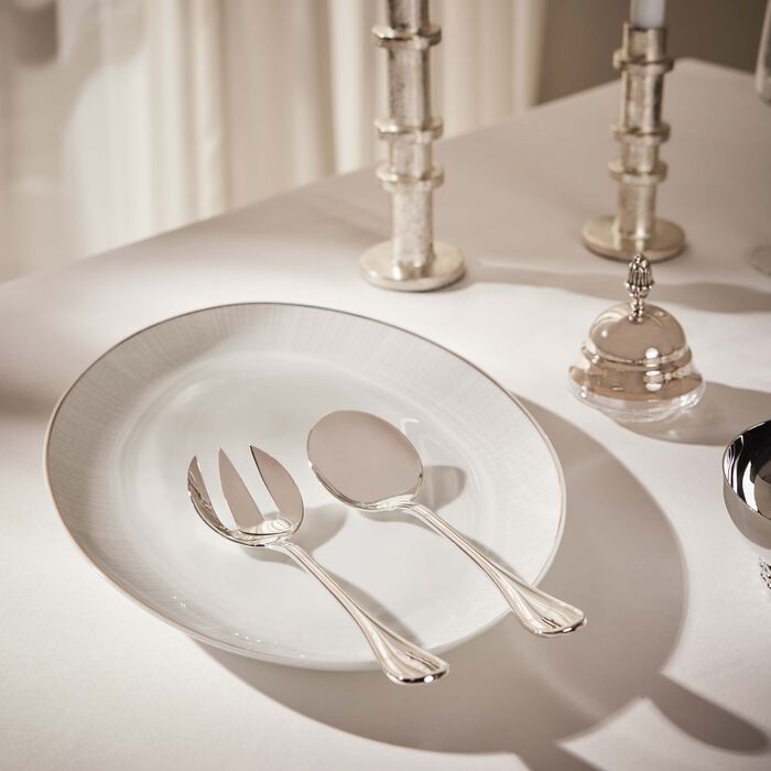 christofle albi salad serving set silver plated