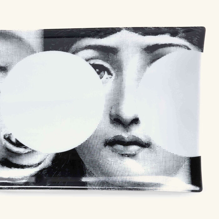 fornasetti tema e variazioni no 149 tray rectangular small grey