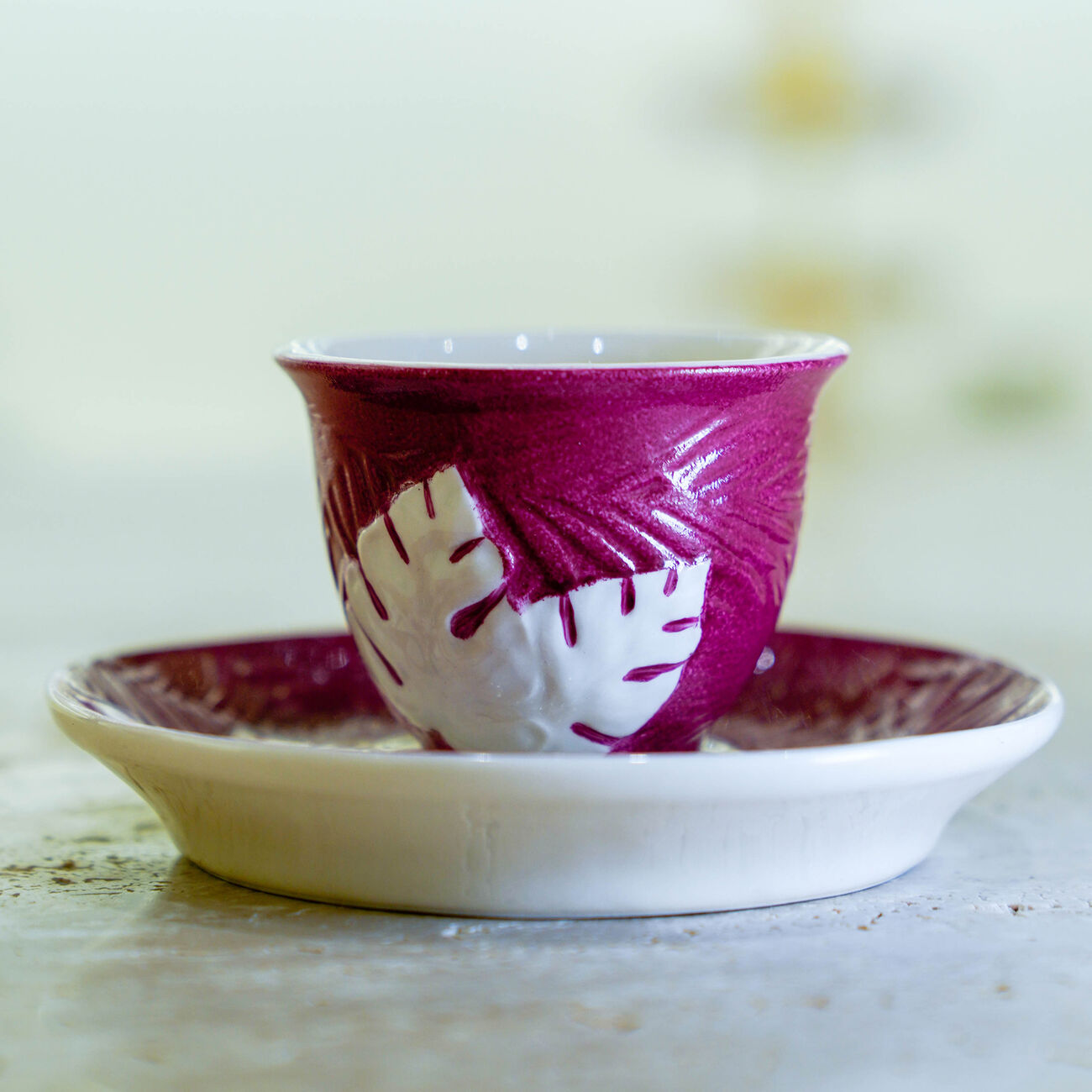 villari acapulco arabic coffee maroon set of 6