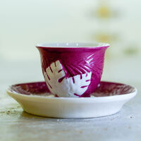 villari acapulco arabic coffee maroon set of 6