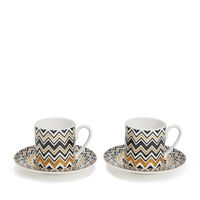 Zig Zag Gold Coffee Cup & Saucer, small