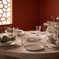 دملاج طقم نغم المؤلف من 6 كؤوس زجاجية طويلة باللون الوردي