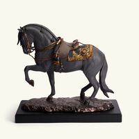 lladro spanish pure breed horse sculpture large black
