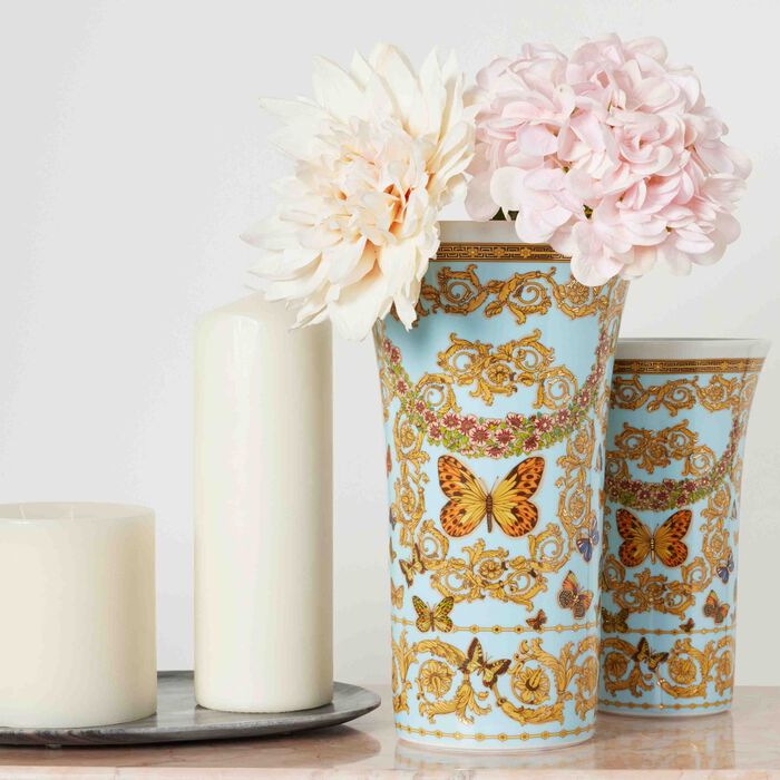 le jardin de versace vase medium blue
