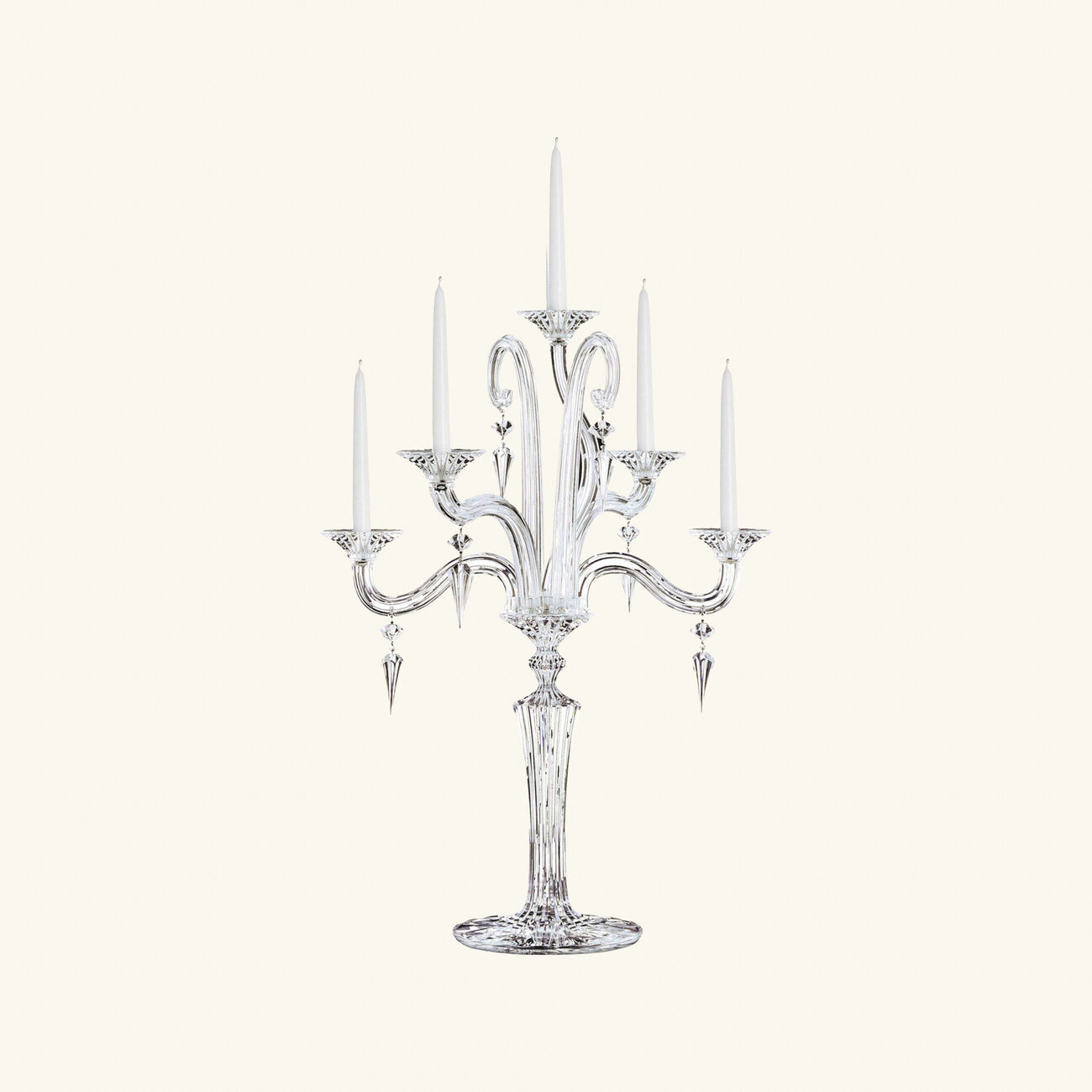baccarat mille nuits candlelabra clear 5 candles