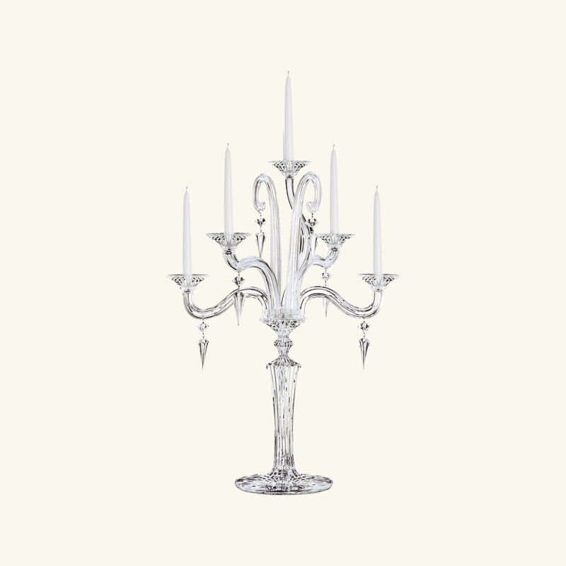 baccarat mille nuits candlelabra clear 5 candles