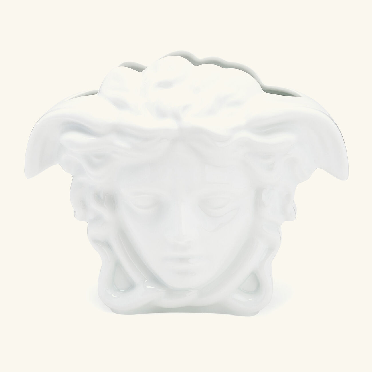 versace medusa grande vase medium white