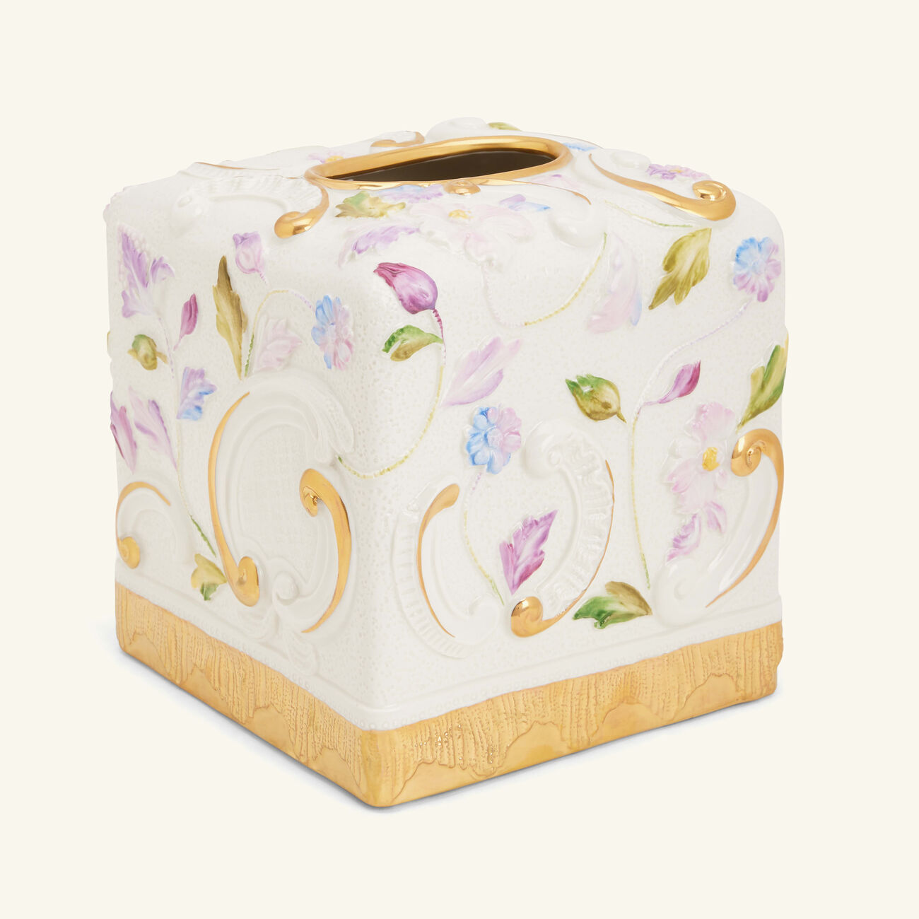 villari taormina tissue box gold