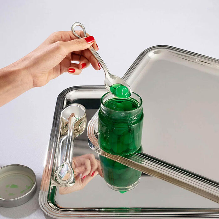 كريستوفل ملعقة الحلويات كاروسيل المطلية بالفضة