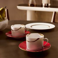 برناردو kintsugi rouge teacups and saucers   set of 2