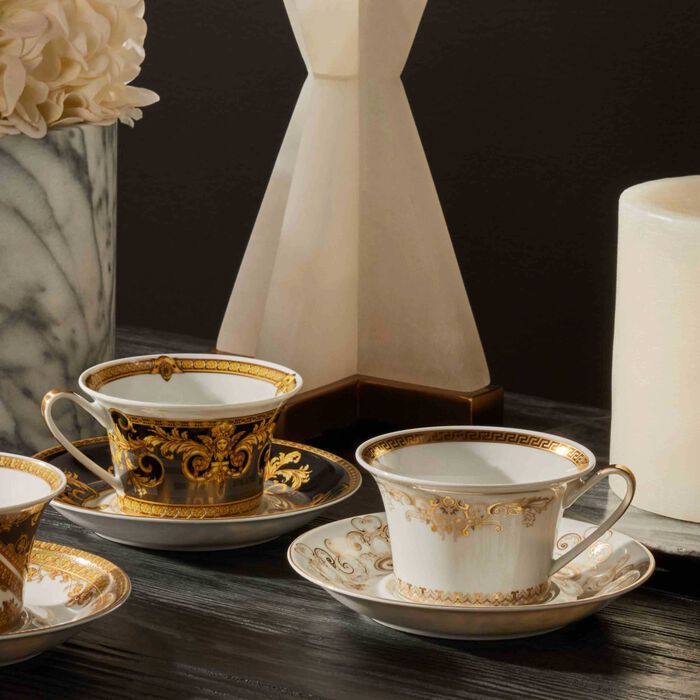 versace medusa gala tea cup saucer white set of 6