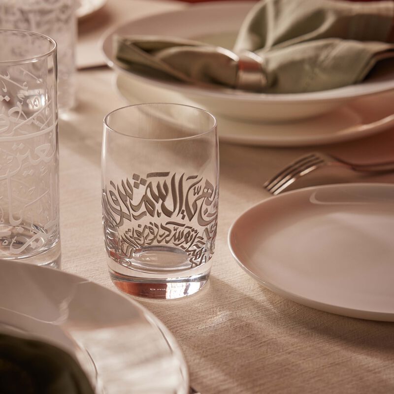 Qamar Short Tumbler Clear Set of 6 dimlaj qamar short tumbler clear set of 6