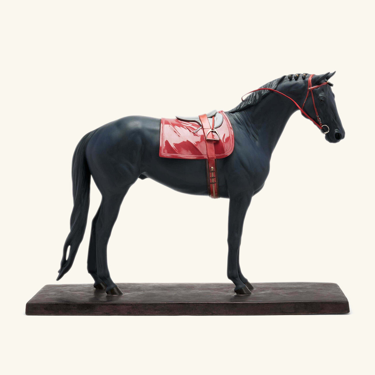 lladro english purebred horse sculpture large black