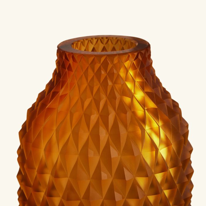 ruckl heroine coco vase round large amber