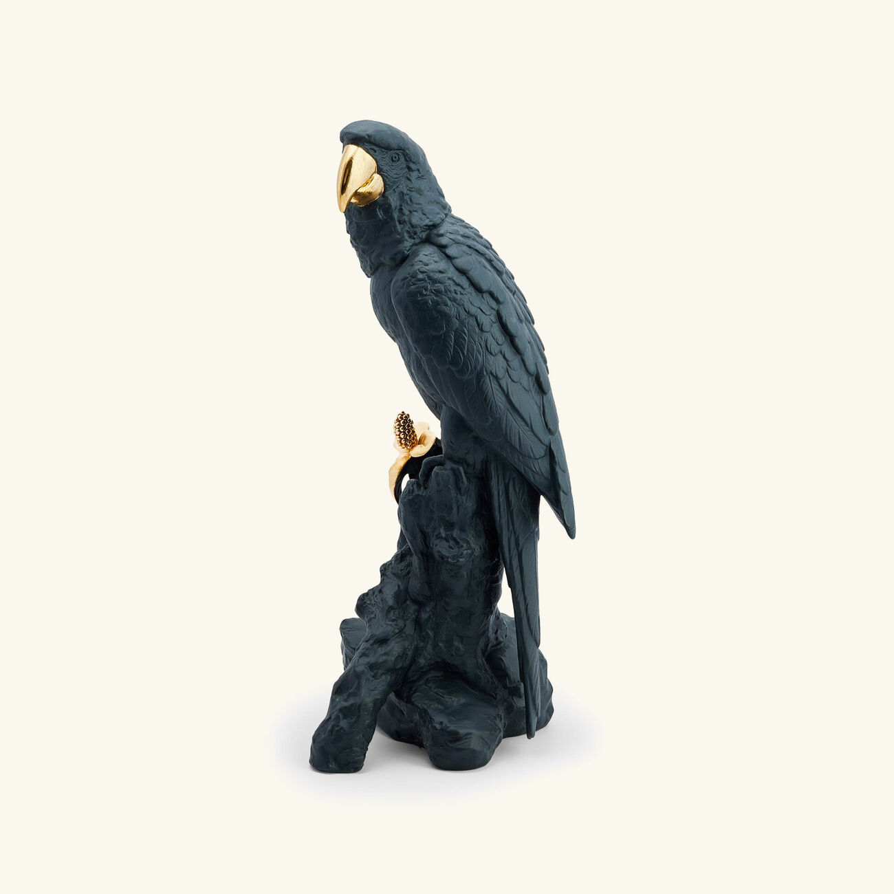 lladro macaw bird sculpture large black