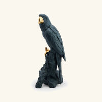 lladro macaw bird sculpture large black