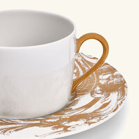 haviland stanislas tea cup saucer gold set of 4