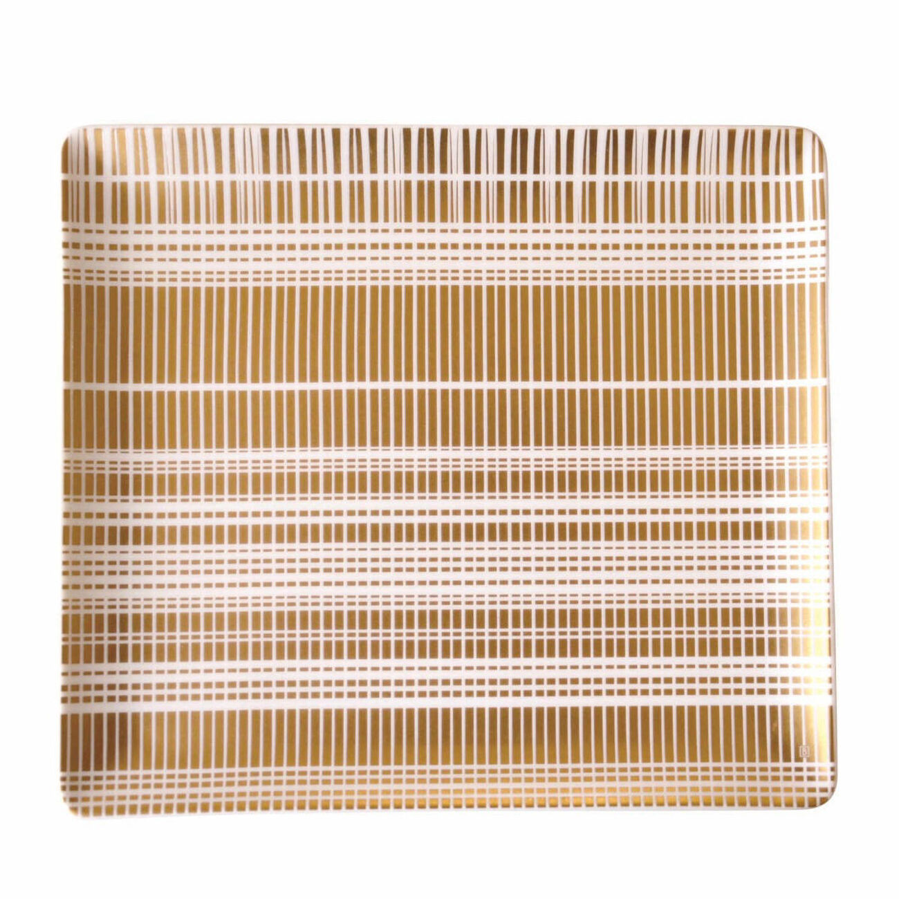 bernardaud canisse serving platter rectangular gold 22cm