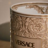 Barocco Beige Vase Round Small versace barocco beige vase round small