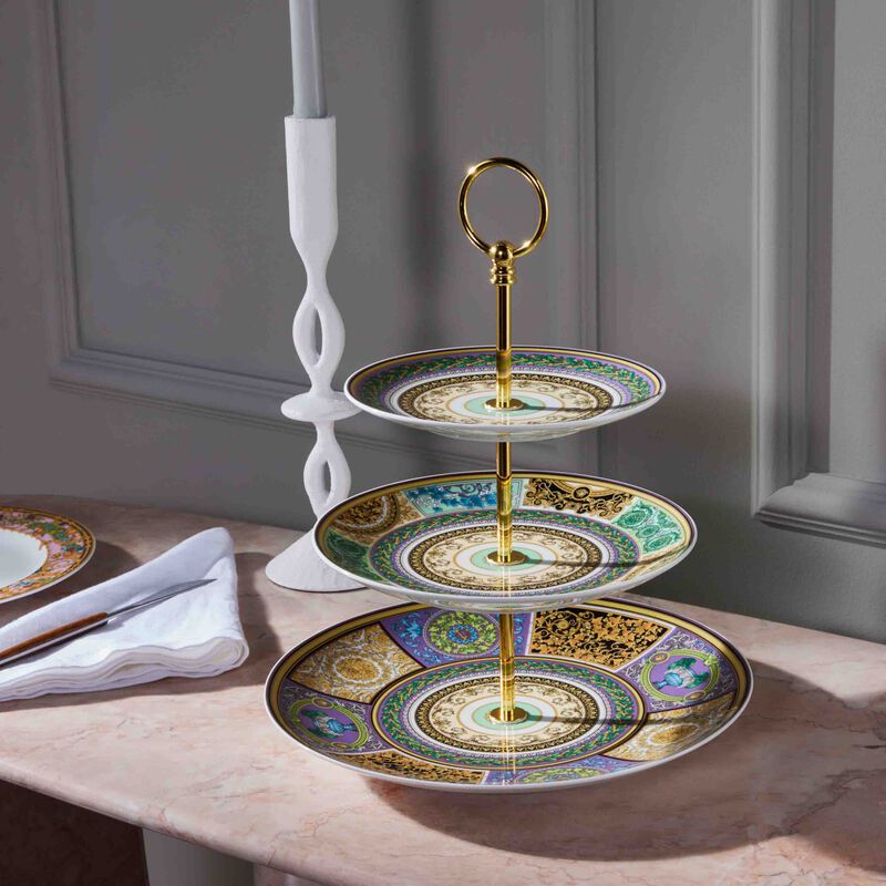 versace barocco mosaic cake stand
