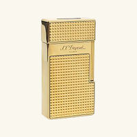 st dupont big d diamond head lighter gold