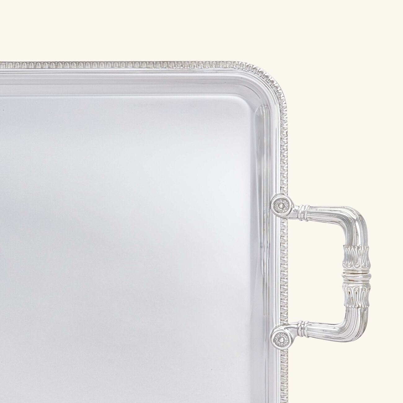 Malmaison Serving Tray with Handles Rectangular Medium Silver Plated christofle malmaison serving tray with handles rectangular medium silver plated
