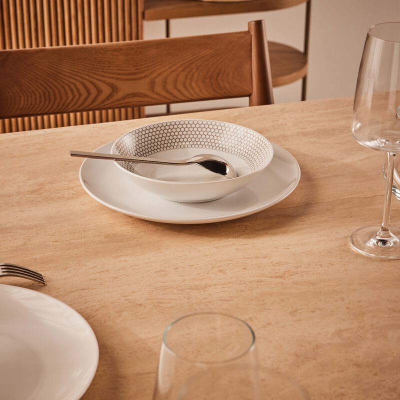 christofle madison 6 cereal bowl grey 18cm
