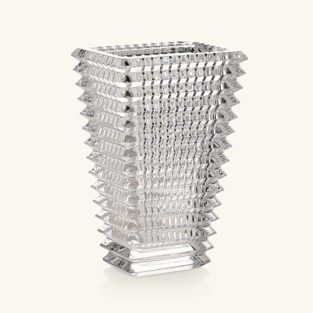 baccarat eye vase rectangular small clear