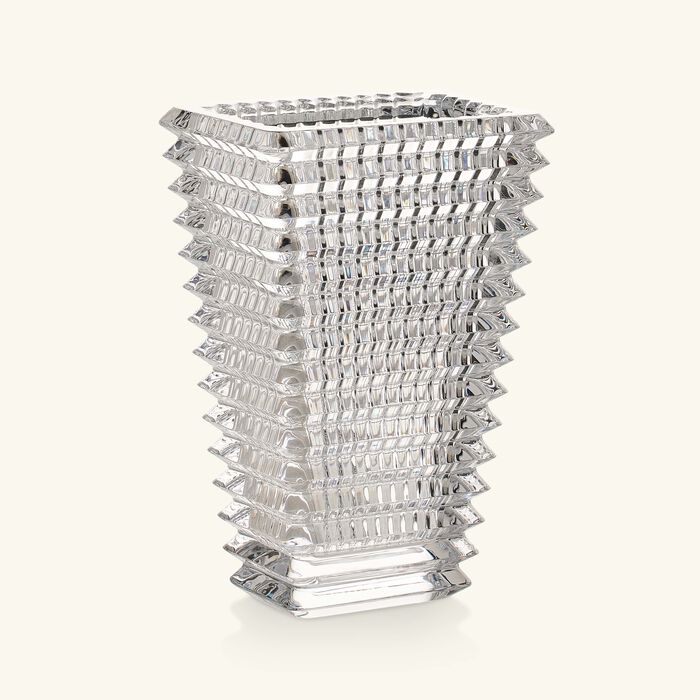 baccarat eye vase rectangular small clear