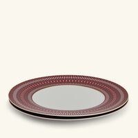 baccarat arcadia dinner plate round red 27cm set of 2