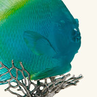 daum maya royal angelfish figurine medium blue limited edition