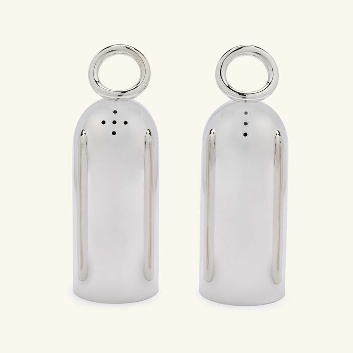 christofle vertigo salt pepper shakers silver plated