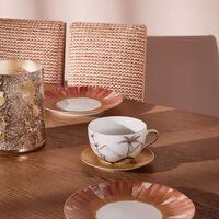 marie daage bamboo colonies coffee cup saucer pink