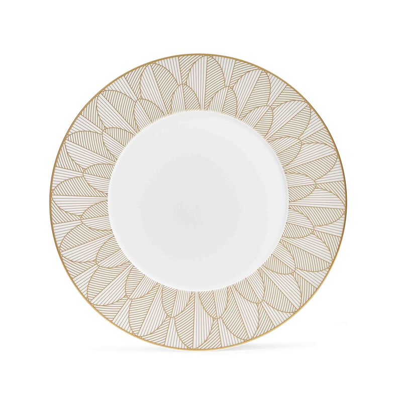 Malmaison Impériale Dinner Porcelain Plate Gold Finish, large